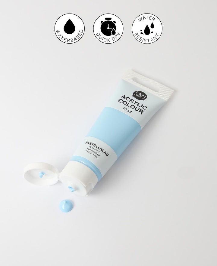 Acrylfarbe, Pastellblau, 75 ml