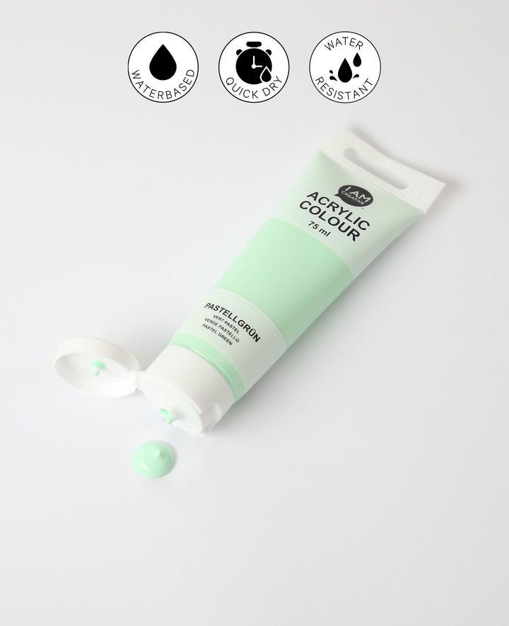 Peinture acrylique, vert pastel, 75 ml