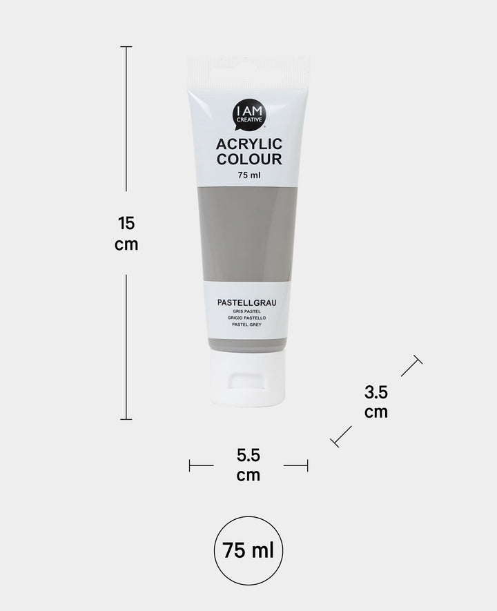 Peinture acrylique, gris pastel, 75 ml