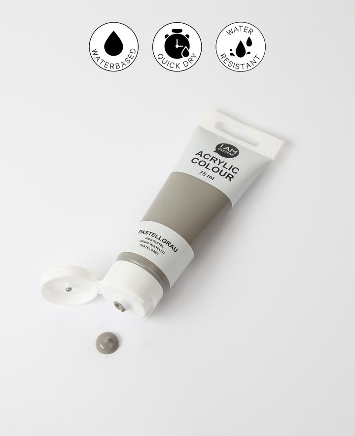 Peinture acrylique, gris pastel, 75 ml