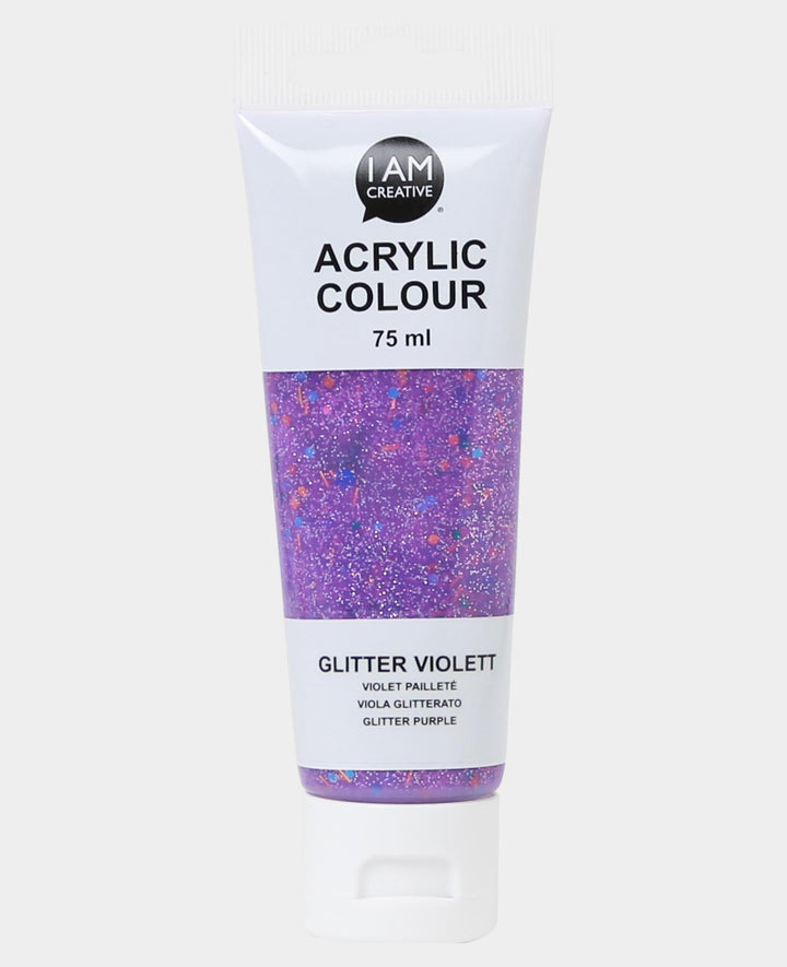Acrylfarbe, , Glitter Violett, 75 ml