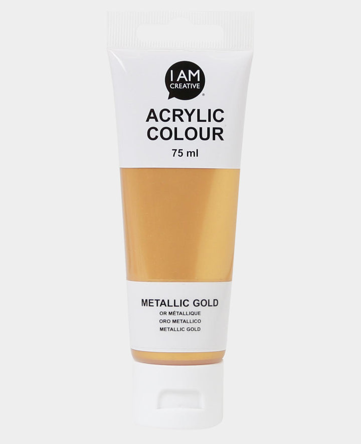 Acrylfarbe, Metallic Gold, 75 ml