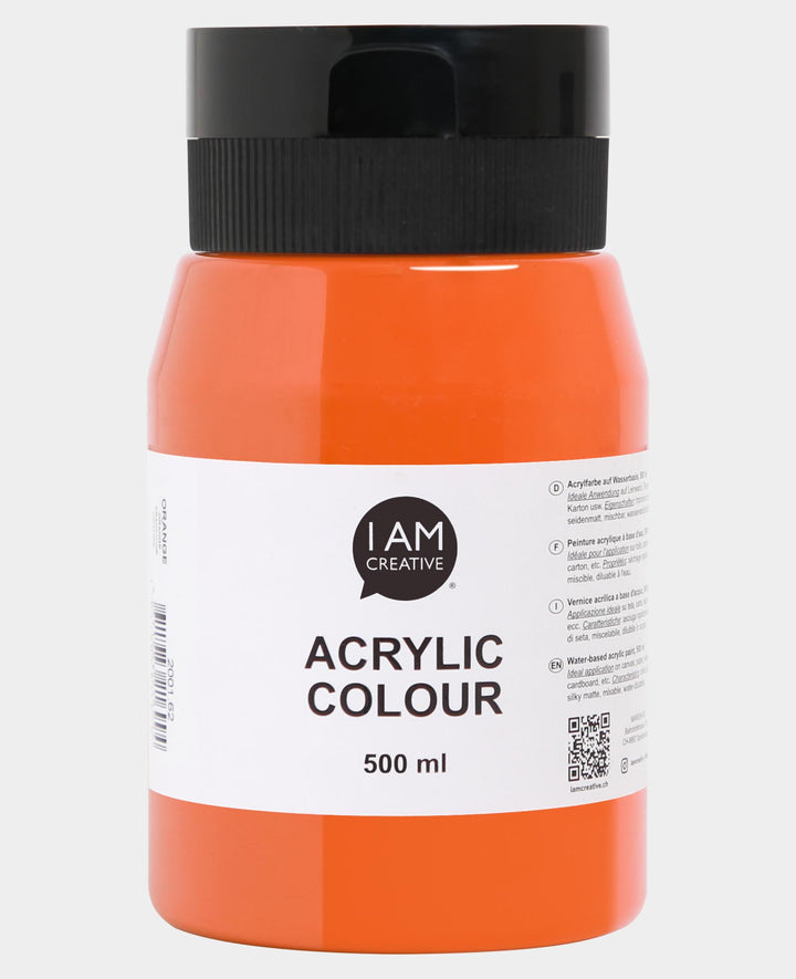 Acrylfarbe, Orange, 500 ml