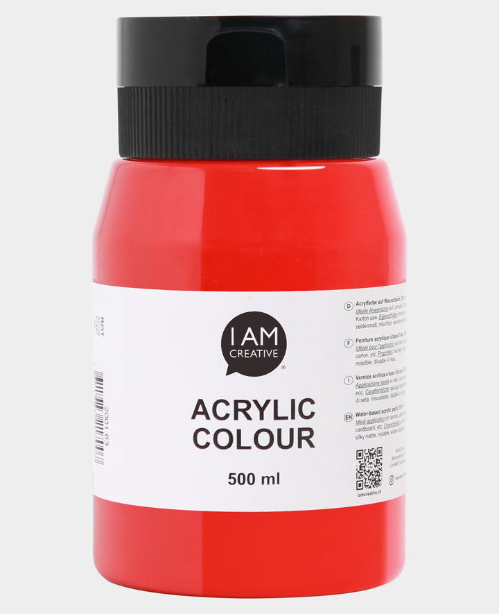 Acrylfarbe, Rot, 500 ml