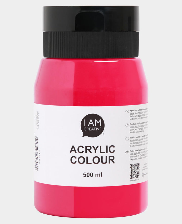 Acrylic paint, Magenta, 500 ml