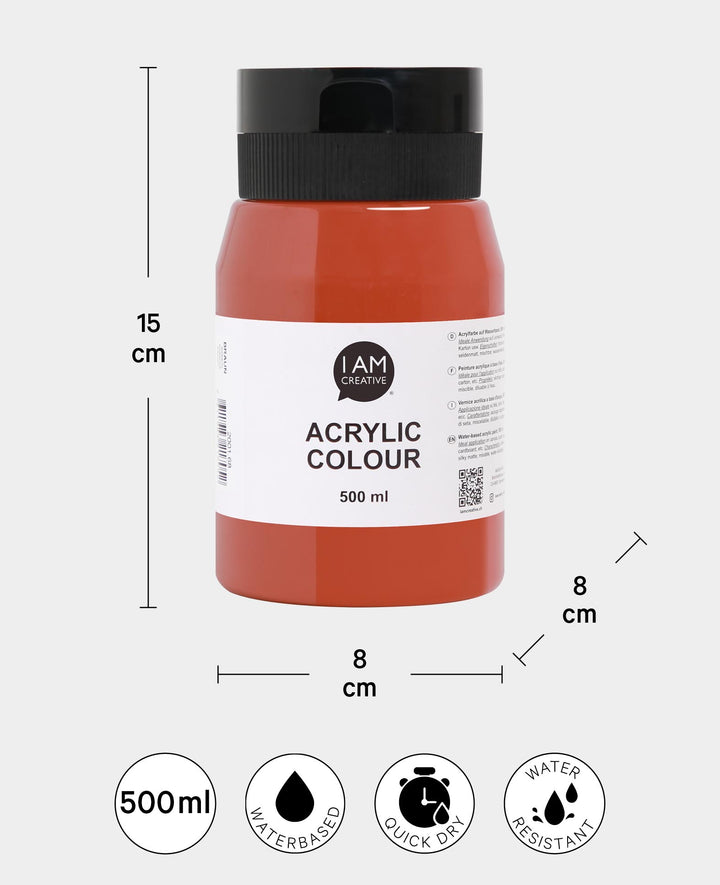 Peinture acrylique, marron, 500 ml