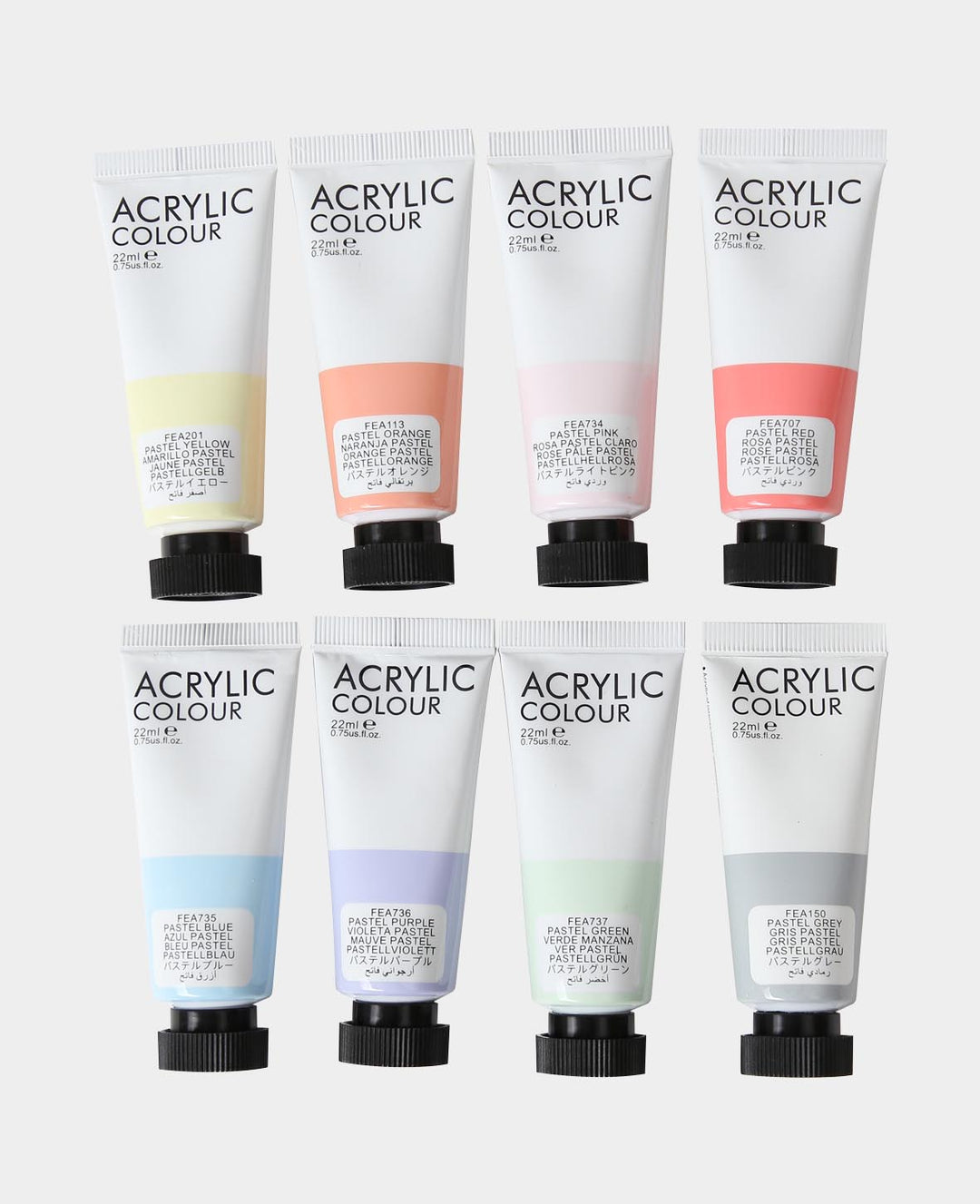 Acryl Set Pastell, 8 x 22 ml