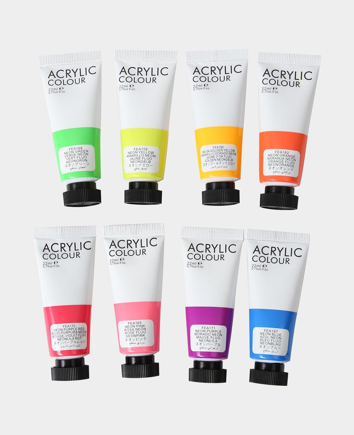Acryl Set Neon, 8 x 22 ml