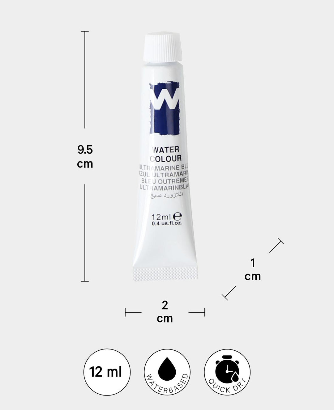 Aquarell Set Basic, 12 x 12 ml