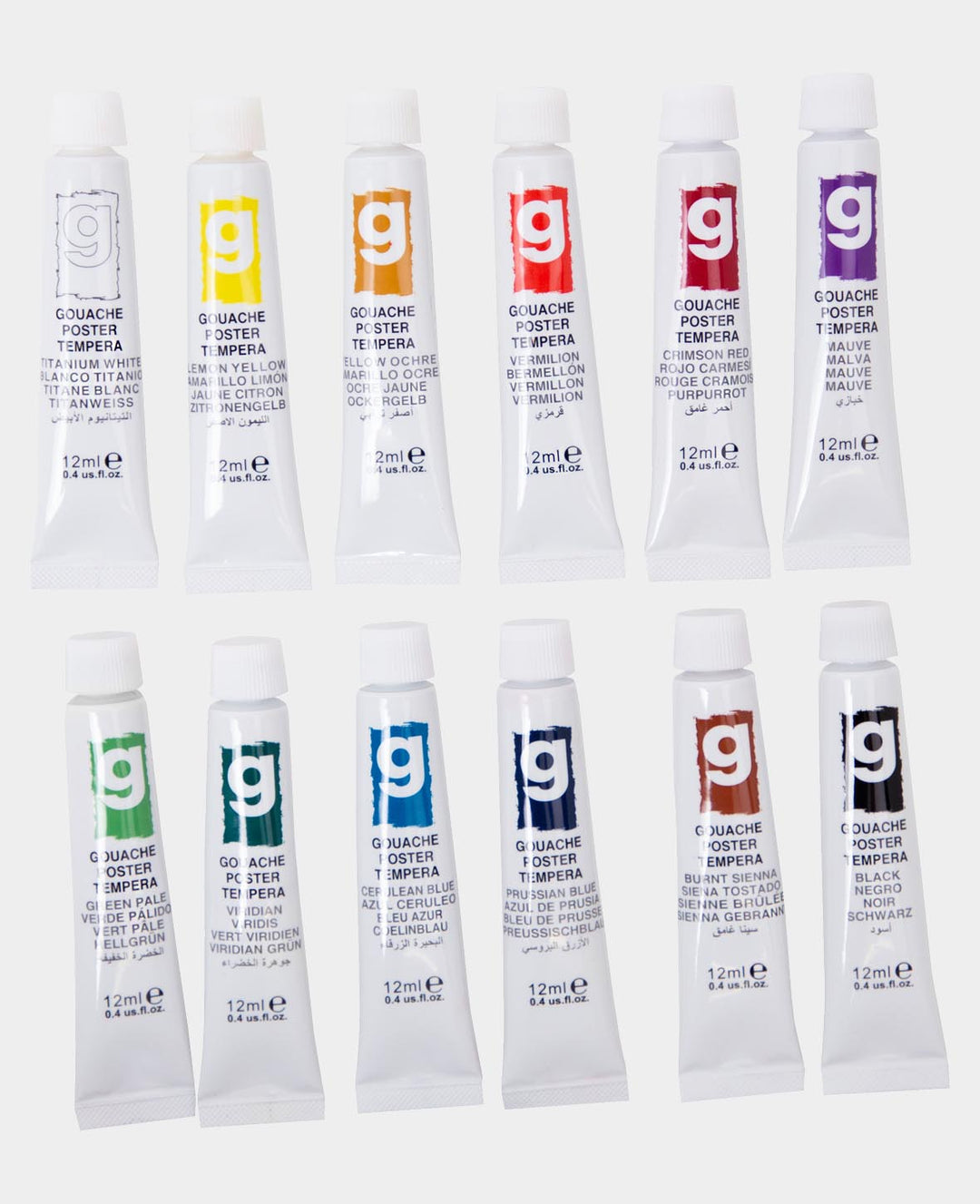 Gouache Set Basic, 12 x 12 ml