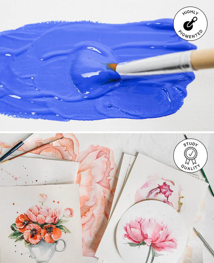 Watercolor Art Set, 12 x 12 ml, 19 pcs.