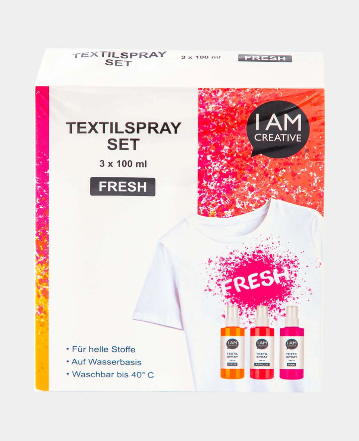 Textile Spray Set Fresh, yellow, pink, 100ml, 3 pcs.