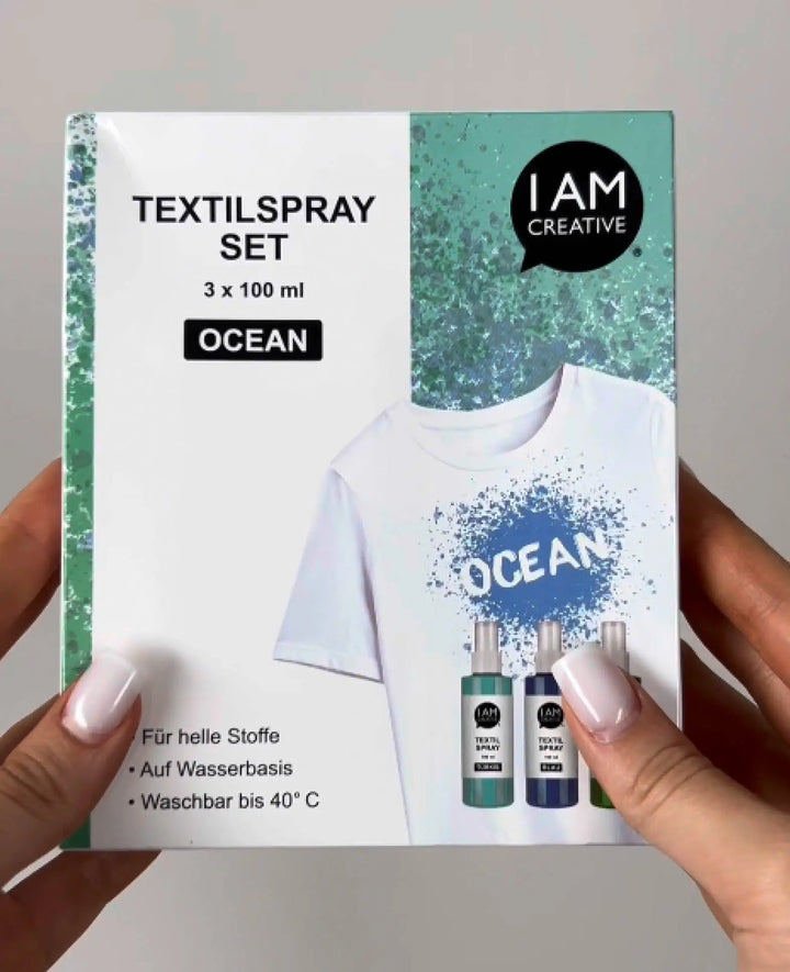 Textilspray Set Ocean, türkis, grün, blau, 100ml, 3 Stk.