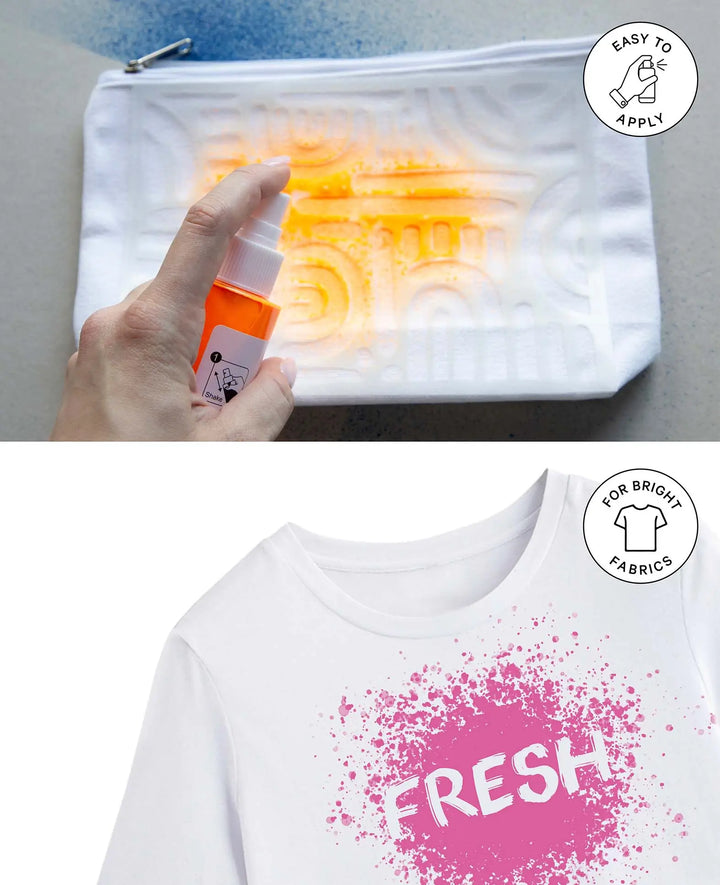 Textile Spray Set Shine, neon yellow, neon orange, black, 100ml, 3 pcs.
