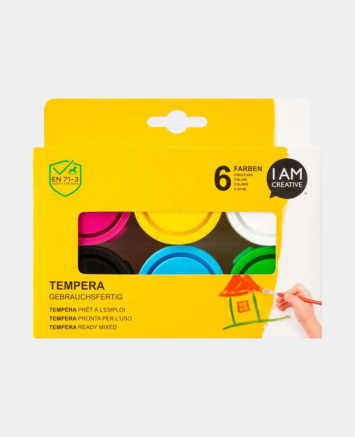 Temperafarben Set, 6 x 40 ml
