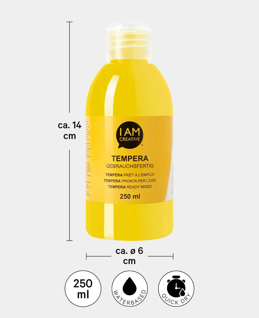 Temperafarbe, Gelb, 250 ml