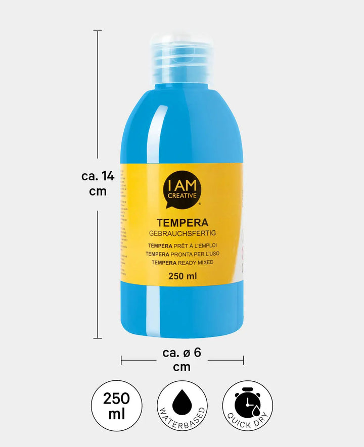 Temperafarbe, Blau, 250 ml