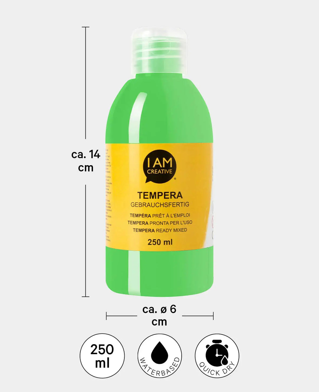 Gouache, Jaune-Vert, 250 ml