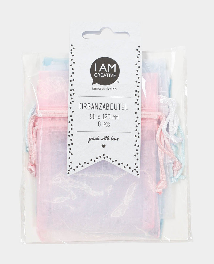 Organza Bags 12 cm Set of 6, baby
