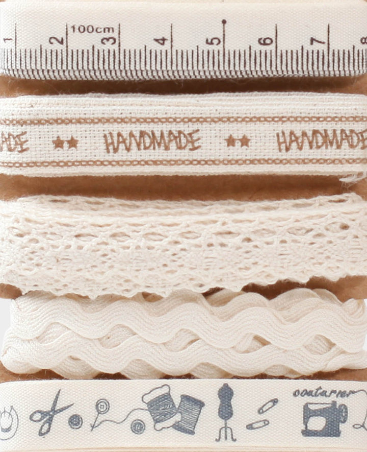 Dekobänder Handmade, Beige, 15 mm x 2 m