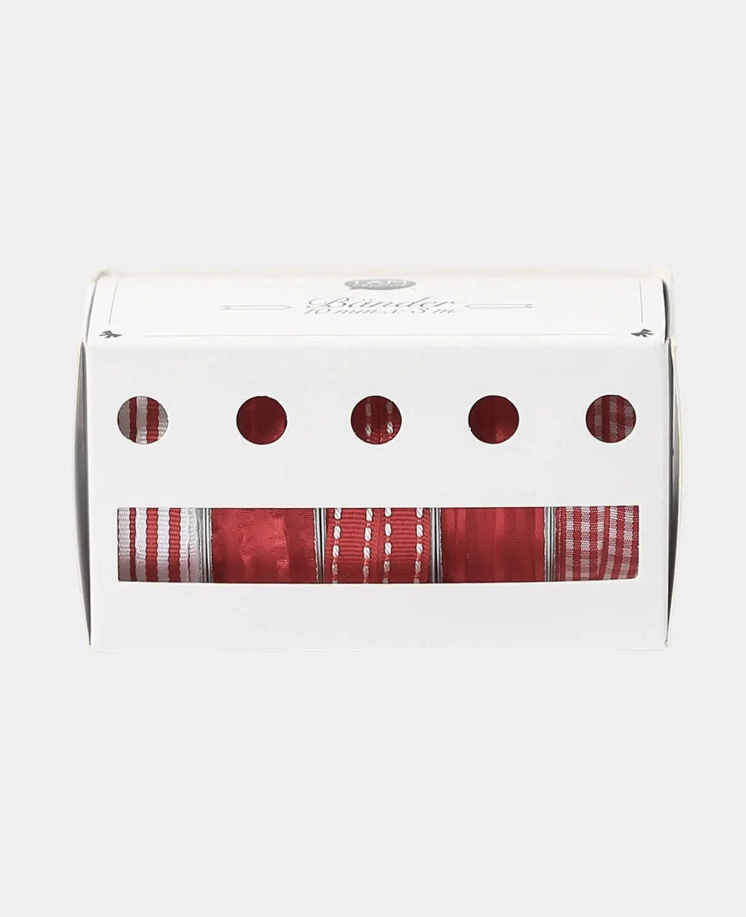 Gift Ribbons with Box, Red, 10 mm x 3 m