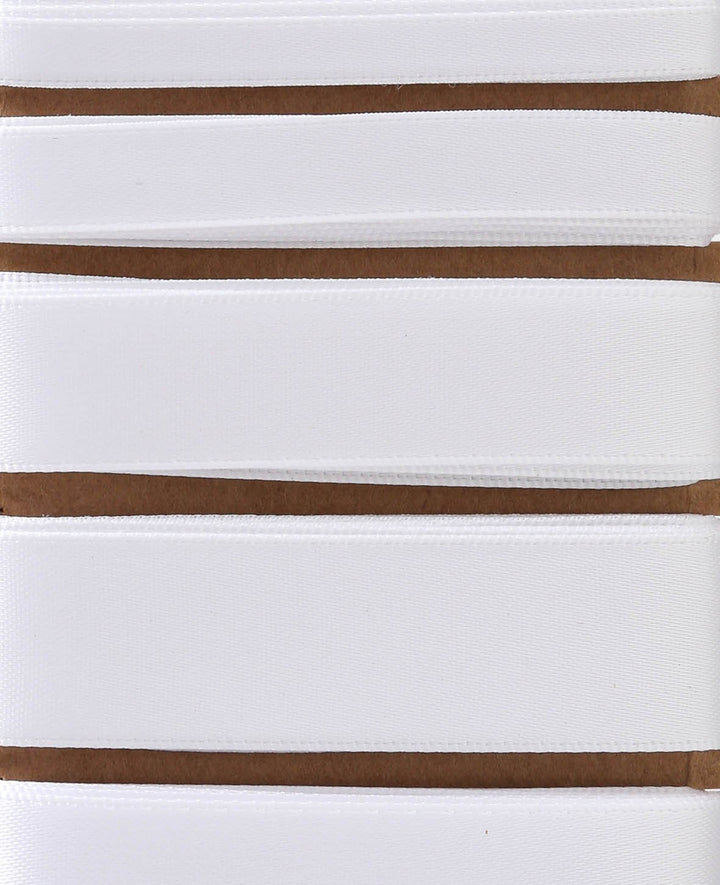 Satin ribbon 6 x 2 m, white
