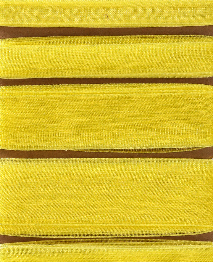 Organza ribbon 6 x 2 m, yellow