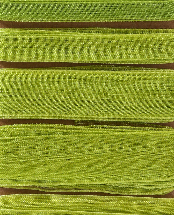 Organza ribbon 6 x 2 m, green