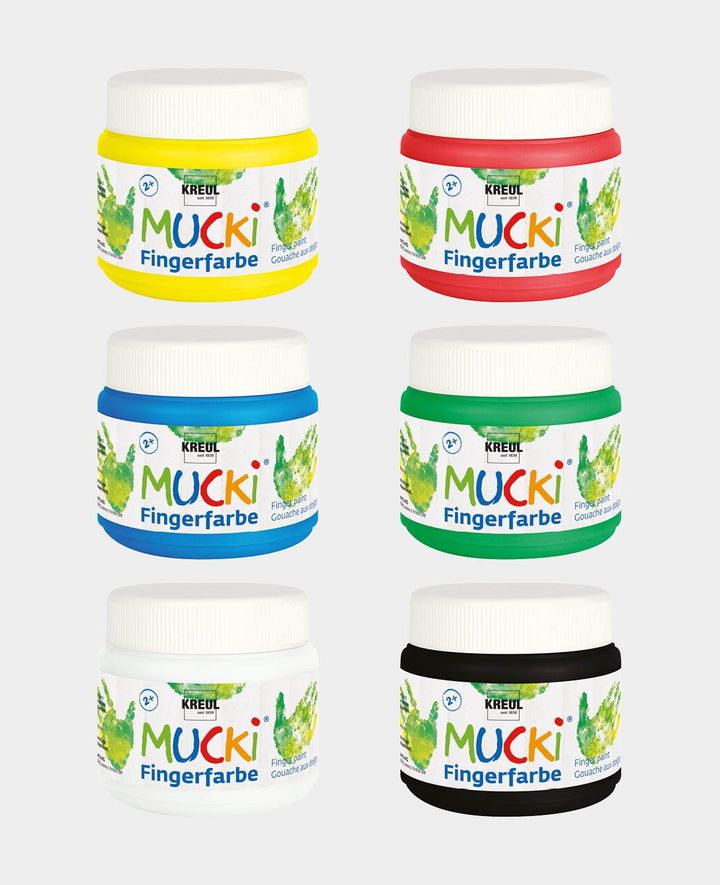 MUCKI Finger Paint Set of 6, 150 ml