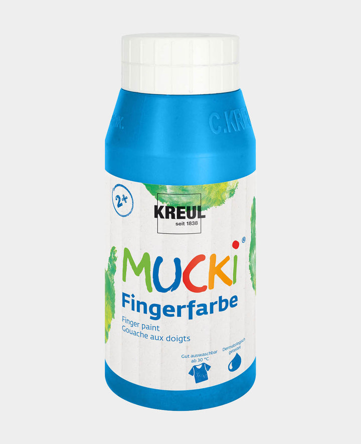 MUCKI Peinture au doigt bleue 750 ml