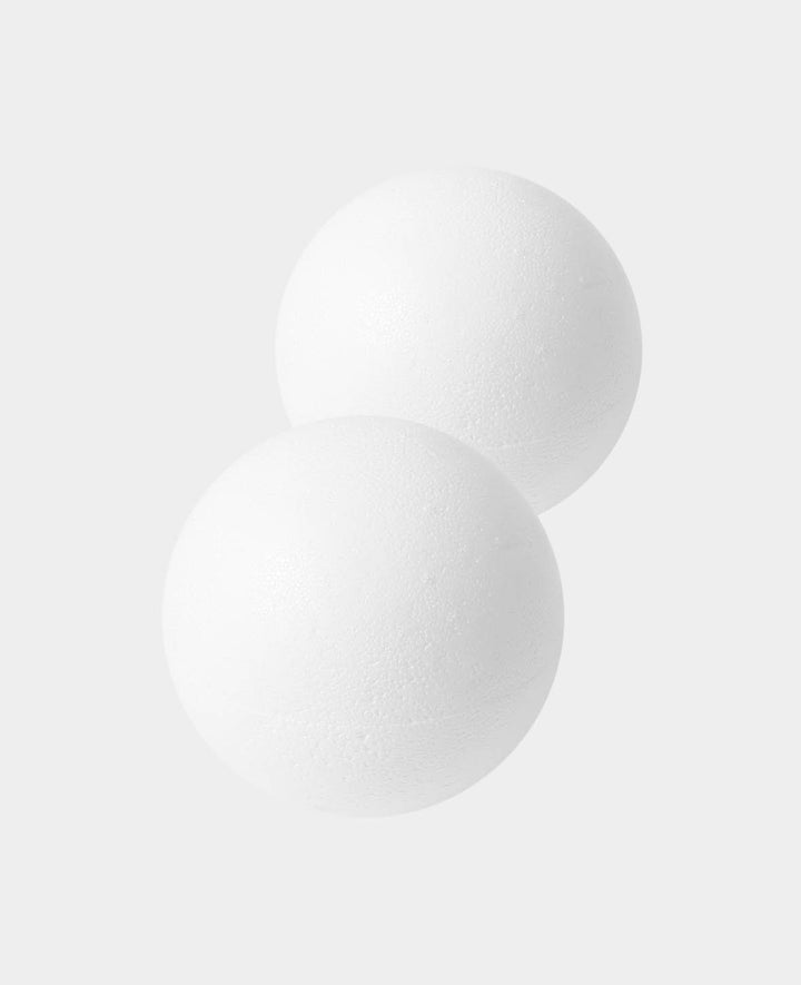 Styrofoam ball, Styrofoam sphere for crafts and decorations, white, ø 8 cm, 2 pieces