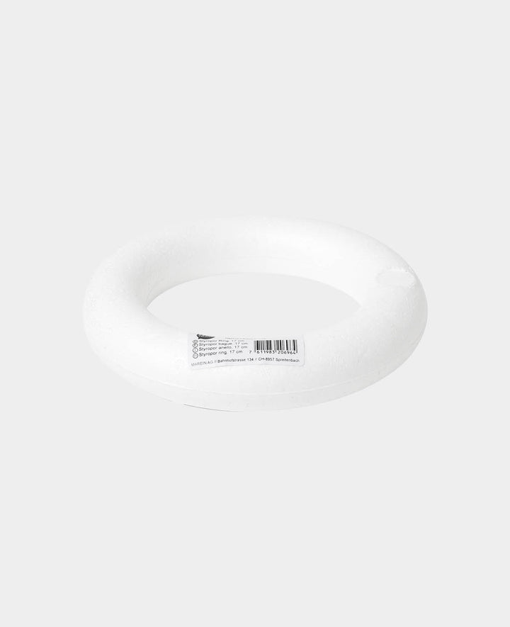 Polystyrene Ring, White, ø 17 cm
