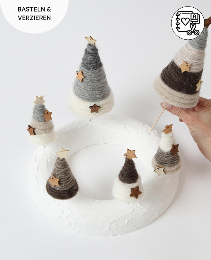 Polystyrene Ring, White, ø 15 cm, 2 pcs.