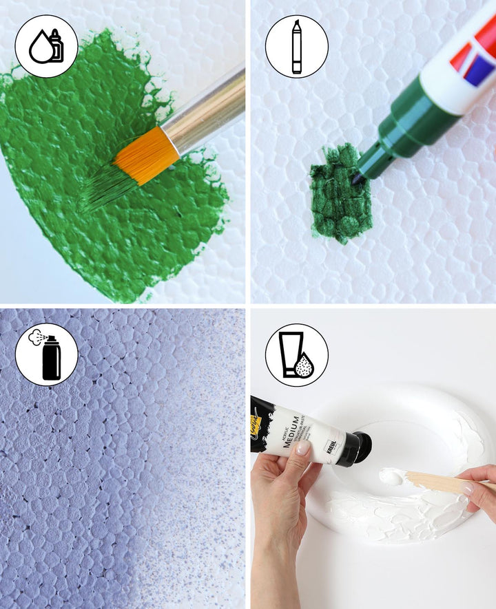 Polystyrene Ring, White, ø 15 cm, 2 pcs.