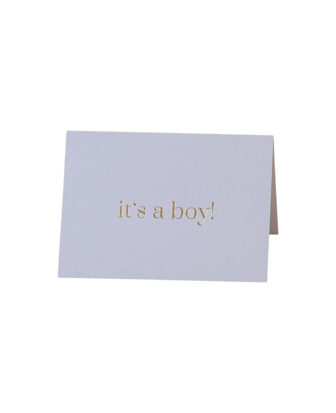 Hellblaue Klappkarte, it's a boy!