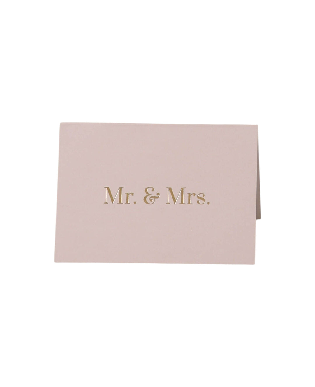 Beige Klappkarte, Mr &amp; Mrs