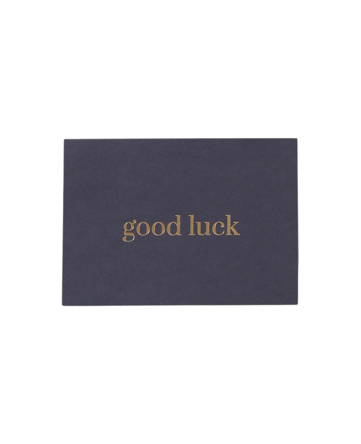 Dunkelblaue Klappkarte, good luck