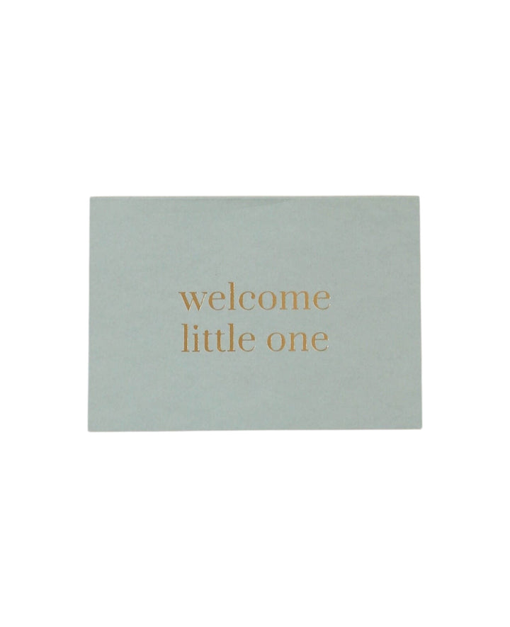 Mintfarbene Klappkarte, welcome little one