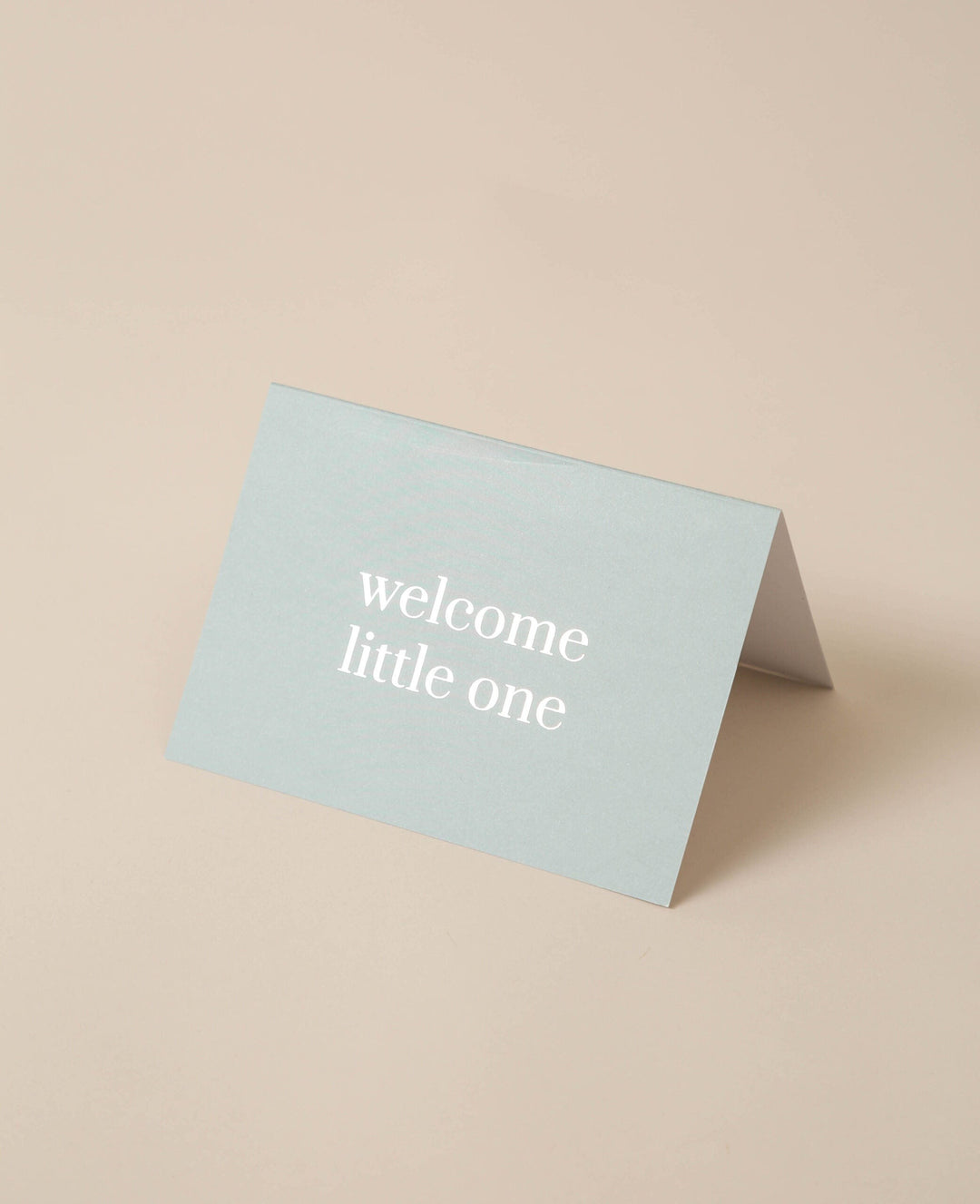 Mintfarbene Klappkarte, welcome little one