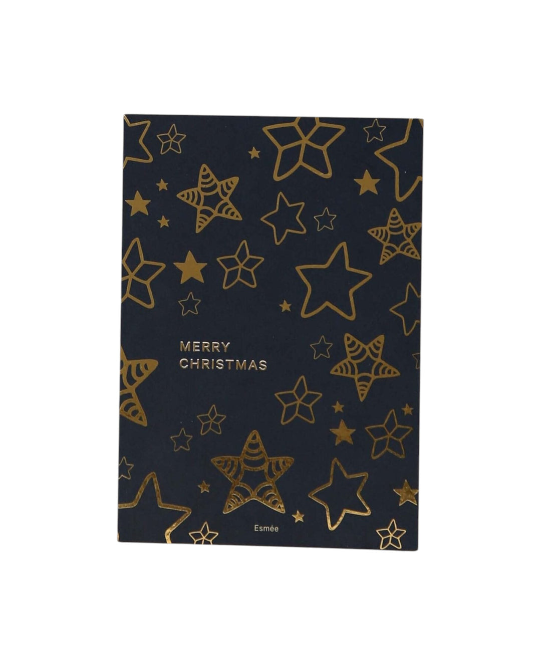 Weihnachtskarte im A6 Format, Golden Stars mit goldenem Folienprint