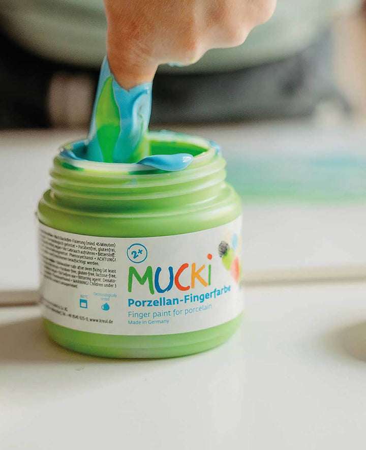 MUCKI Porzellan-Fingerfarbe, Abenteuergrün, 150 ml