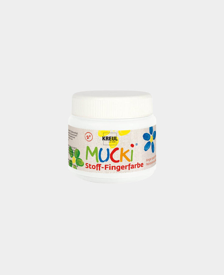 MUCKI Peinture au doigt textile Blanc 150 ml