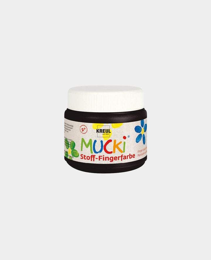 MUCKI Stoff-Fingerfarbe Schwarz 150 ml