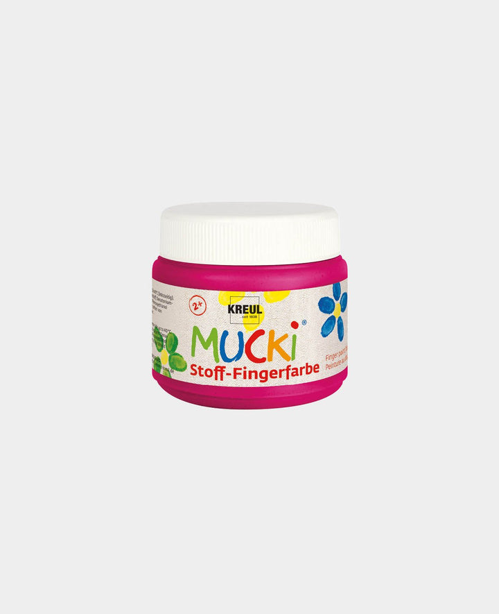 MUCKI Peinture au doigt pour textile rose 150 ml