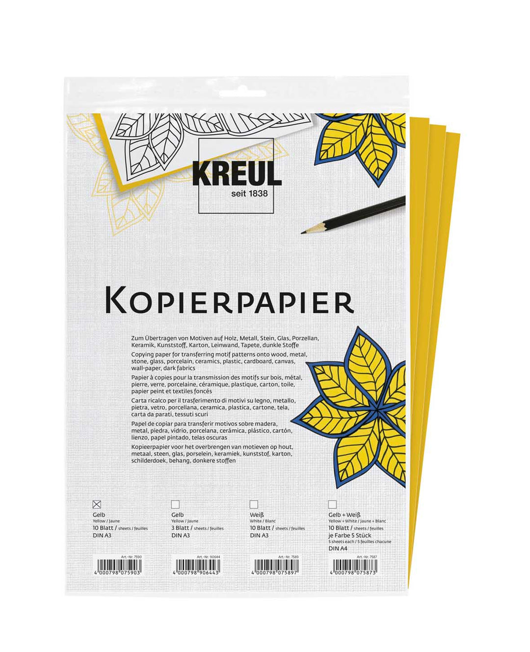 KREUL Tracing Paper 10 sheets White 30 x 42 cm