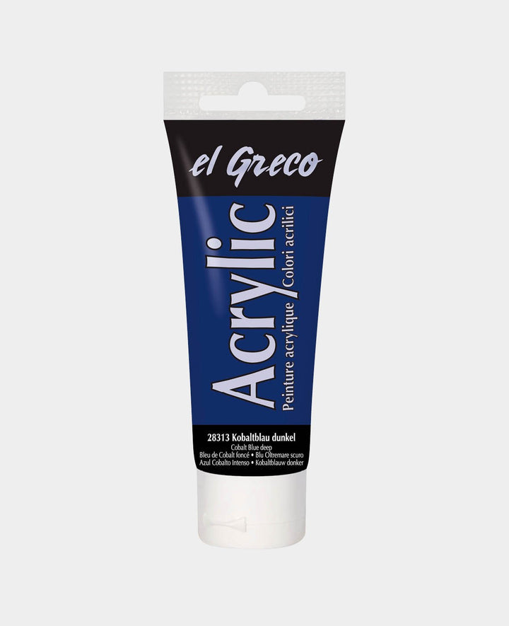 el Greco Acrylique 75ml, bleu de cobalt foncé