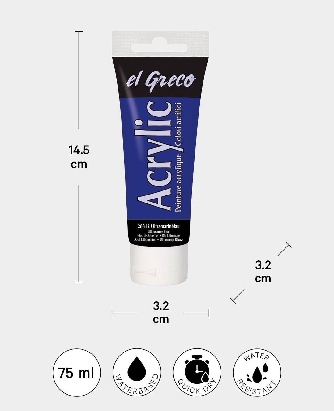 el Greco Acryl 75ml,Magenta