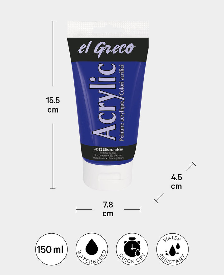 el Greco Acryl 150ml,Echtorange