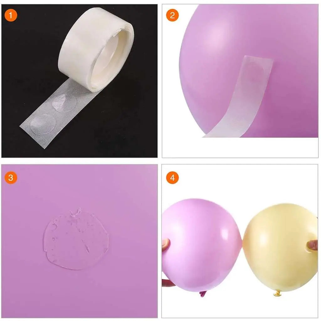 Balloon Arch Kit + Glue Dots - Transparent, 2x5m, 3-piece