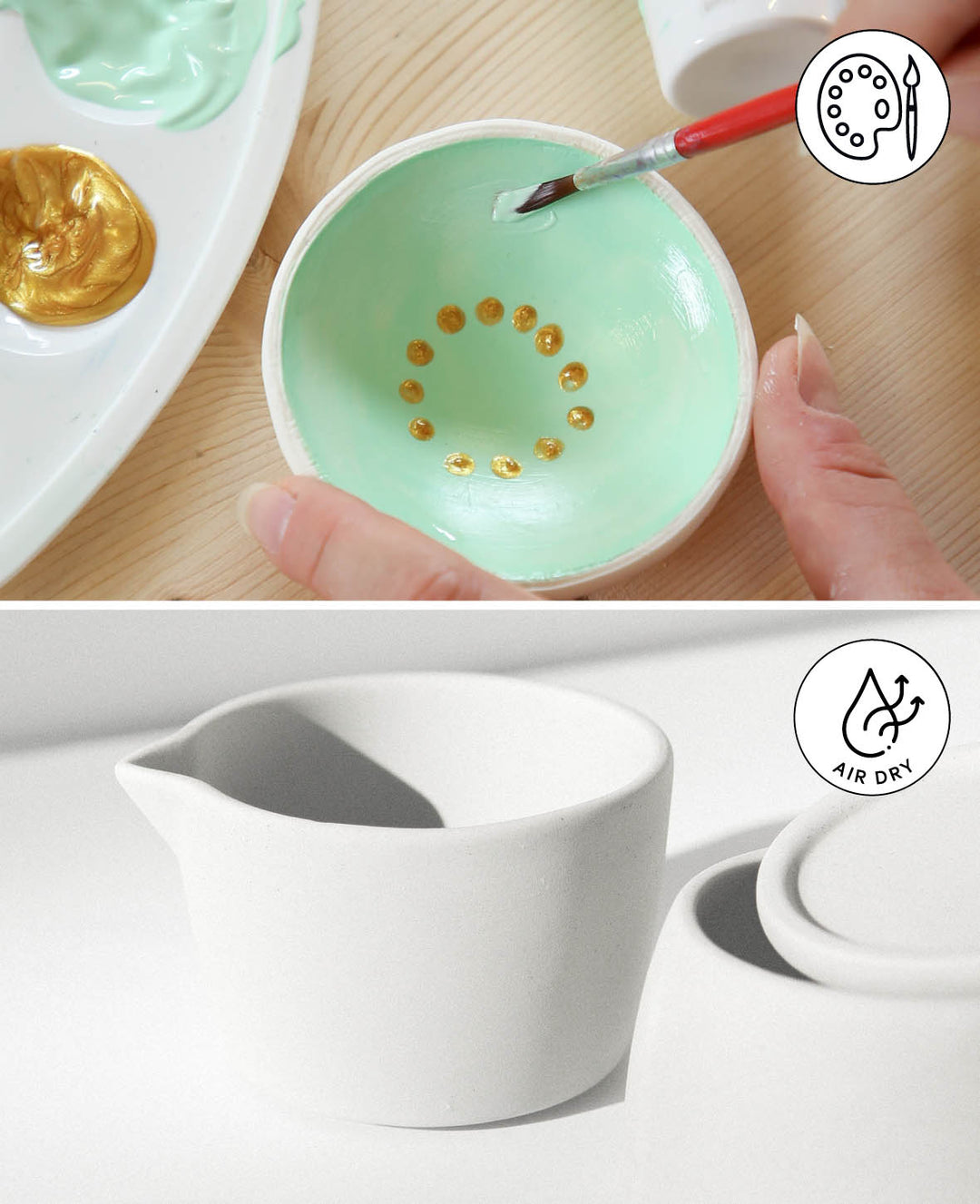 Porcelain Modeling Clay, Modeling Clay, White, 12.8 x 12.8 x 6 cm, 500 g